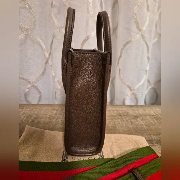 GIVEAWAY❤️Gucci Jumbo GG Shopper Tote Beige Canvas Crossbody Bag with Strap - Picture 3 of 6